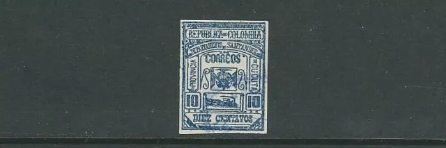 Colombia Cucuta Circa (1900-1907) Lokal Post (10 Centavos Blau ) F/VF Gebraucht