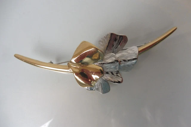 Broche Ancienne époque 1900 Art Nouveau / Egypte - Œil En Pâte De Verre, Métal Argenté - Occasion Bon état
