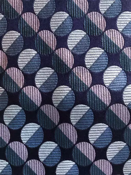 MURANO  EUC Red White Blue Black Geometric Silk Tie  60¼" X 3¾"
