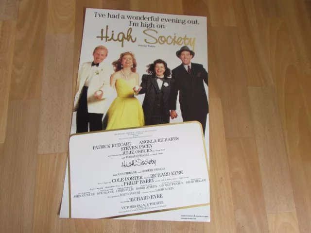 HIGH  SOCIETY  Musical  VICTORIA PALACE Theatre Original Poster