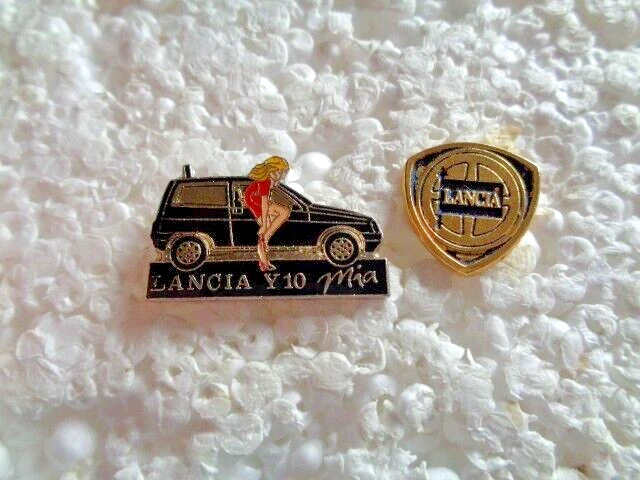 Job lot of 2 Lancia car shaped vintage metal lapel pins