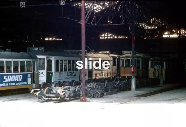 Lisboa Lisbon Tram Depot 1991  Portugal Original Slide+Copyright