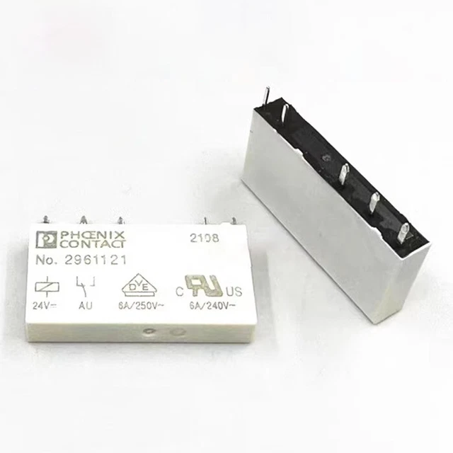 20PCS No.2961121 For Phoenix Contact Power Relay 24VDC 5-Pin 6A 240v~250V