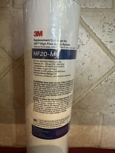 New 3M HF20-MS Replacement Filter Cartridge for High Flow Series Systems 5615109