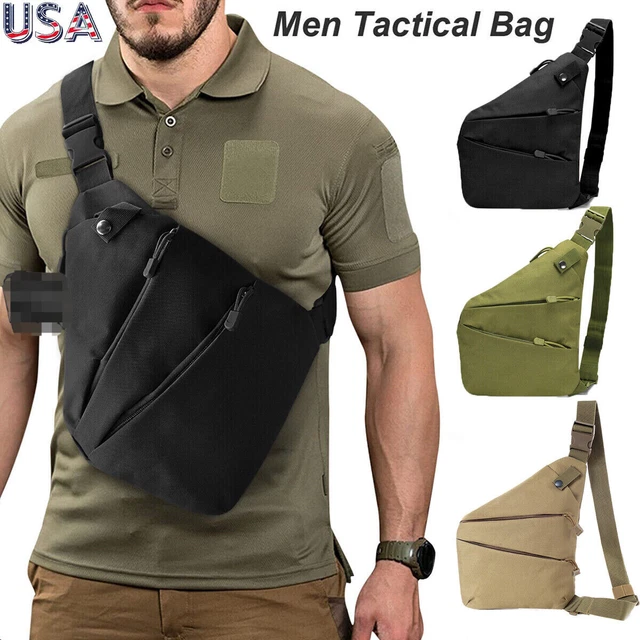 Anti Theft Mens Sling Backpack Shoulder Bag Outdoor Travel Chest Crossbody Bag