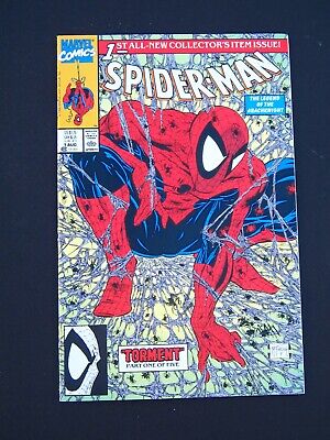 Spider-man #1 NM+ Green w/Purple Web 1990 High Grade Marvel McFarlane Art UNREAD