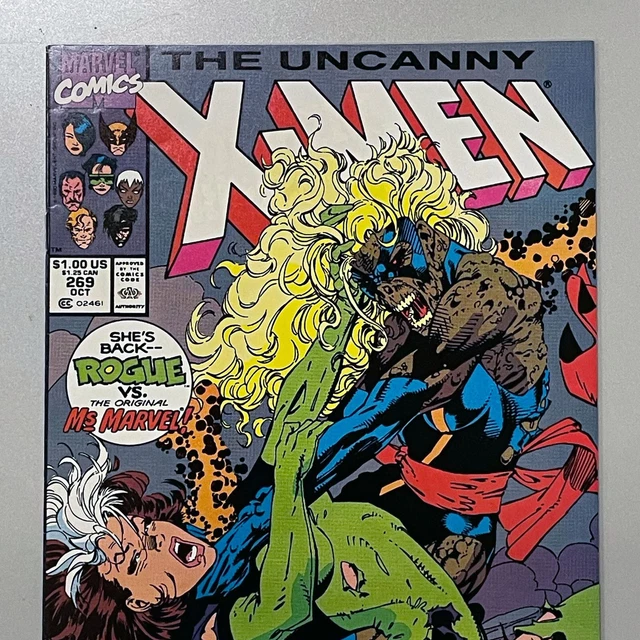 Uncanny X-Men #269 (1990 Marvel Comics) Jim Lee, 'Rogue Redux' NM/M