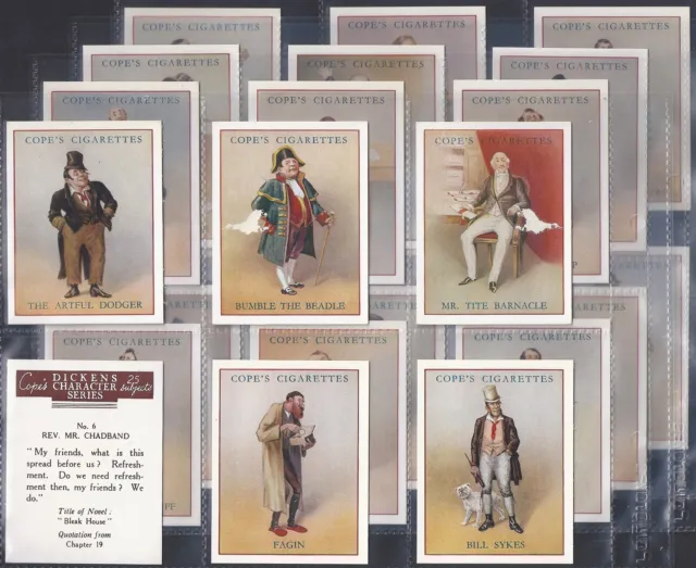 Cope Copes-Full Set- Dickens Character Series 1939 (L25 Cards) Excellent