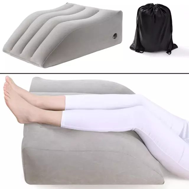 Oreiller de jambe facile à gonfler, oreiller cale-genou pour voyage, sommeil