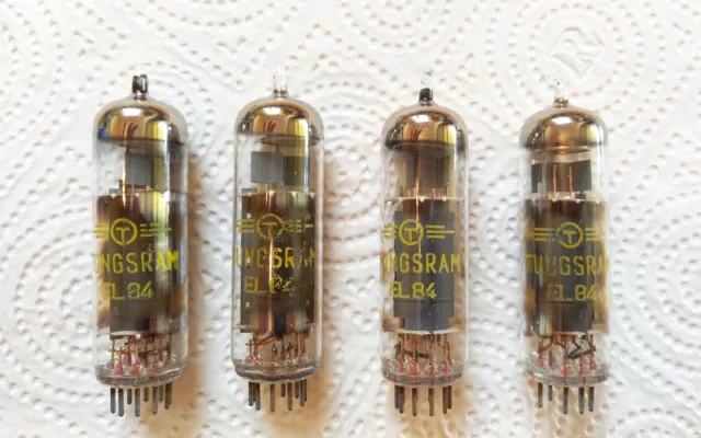 EL84 Tungsram NOS matched quad tubes same date codes #2