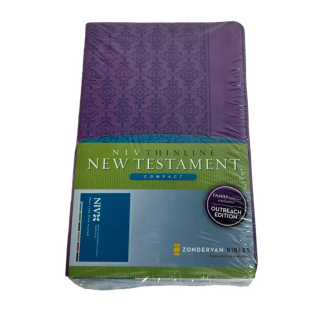NIV Thinline New Testament Compact Purple Embossed Bible by Zondervan Staff