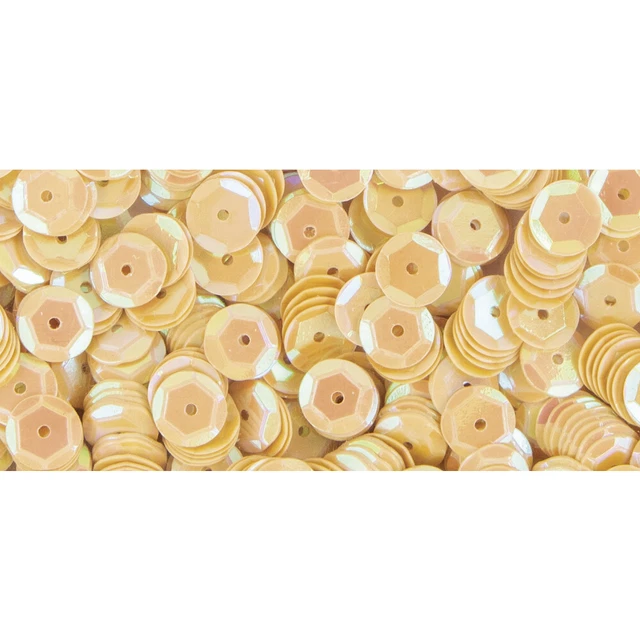 Lentejuelas Amarillo Irisado Ø6 MM Hinchado 6G Lavable