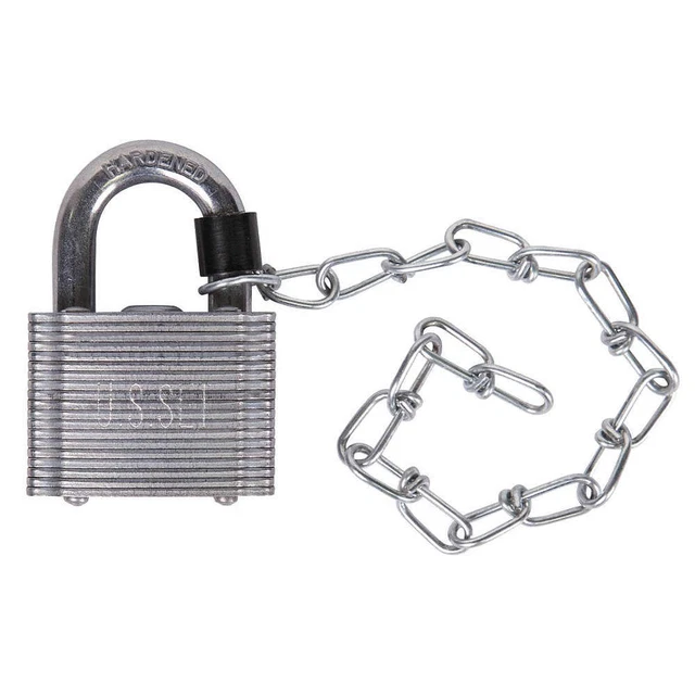 ABUS 41USG/45 Chain Keyed Padlock, 13/16 in,Square,Gold