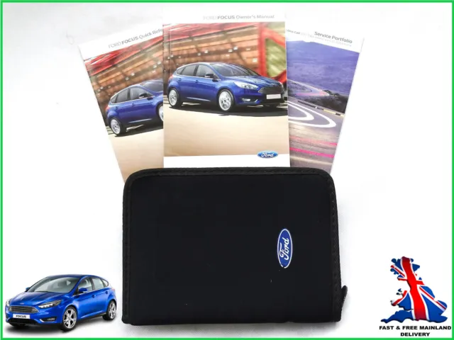 GENUINE FORD FOCUS HANDBOOK OWNERS MANUAL + SERVICE Book 2014-2018 PACK