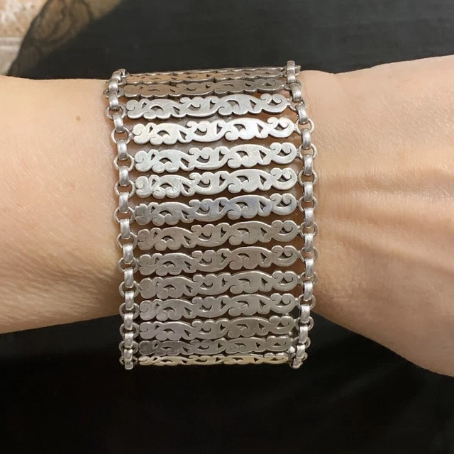 Sterling Silver Articulated Bracelet by Lois Hill Sterling Silver Articulated Bracelet by Lois Hill