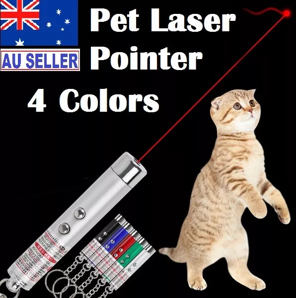 Cat Laser Pen Pet Toy Light Torch Mini Pointer Kitten Shine Beam Flash Keyring