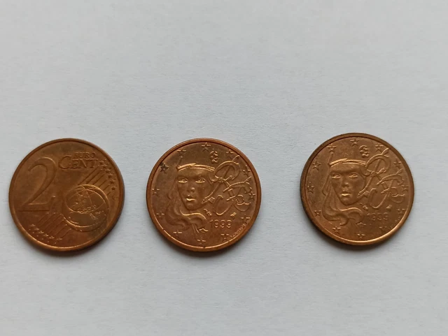 3 PIÈCE RARE de 2 centimes euro France 1999 EUR 800,00 - PicClick FR