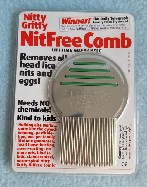 Nitty Gritty Nit Comb Head Lice Eggs Detection Removal