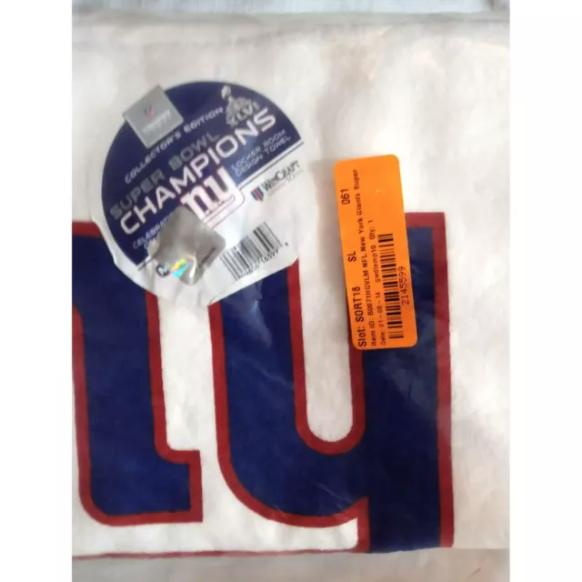 Super Bowl Champions XLVI New York Giants Locker Room Design Bath Towel NFL NEW 2