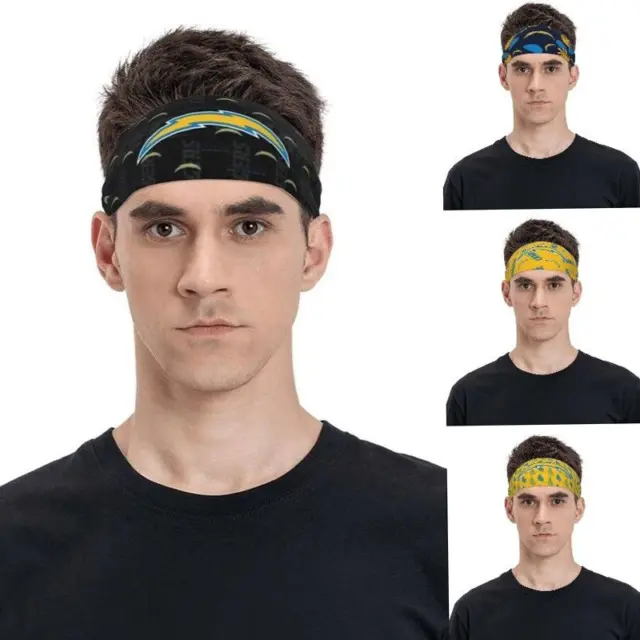 San Diego Chargers Fans Sports Sweatband Adult Stretch Headband Hair Band 2pcs