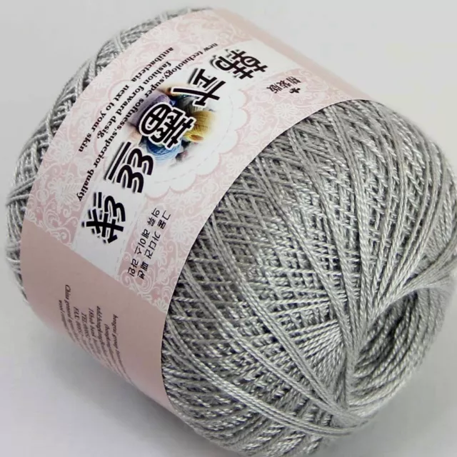 Luxurious 1ballx50g Hand DIY Wear Cotton Lace Crochet Shawl Knitting Yarn 22