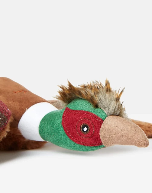 Rosewood Joules Squeaky Soft Plush Pheasant, Interactive One Size, Red 3