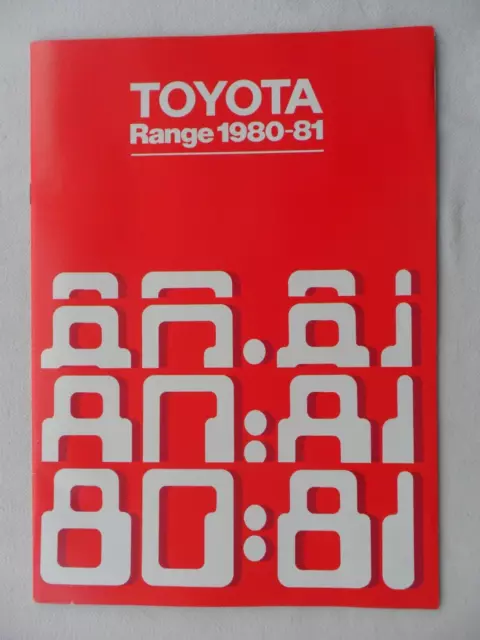 TOYOTA Range 1980-81 Sales Brochure, 30 Illustrated Pages
