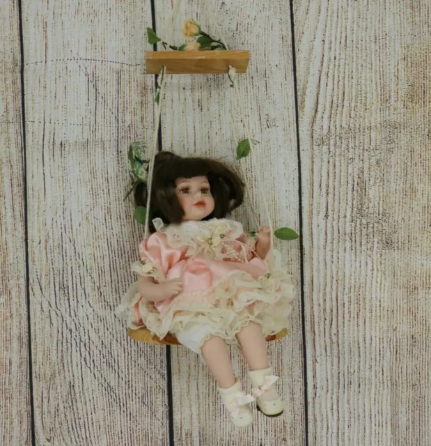 Heritage Signature Collection Destiny Porcelain Doll On Swing
