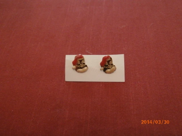 Classic Coca Cola Santa Claus Vintage Earrings