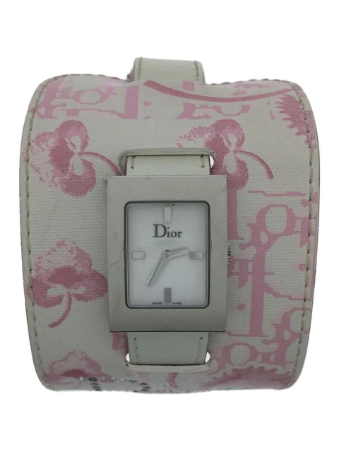 Christian Dior Swiss Made Leather Water Resist Women's Watch Used Good Condition