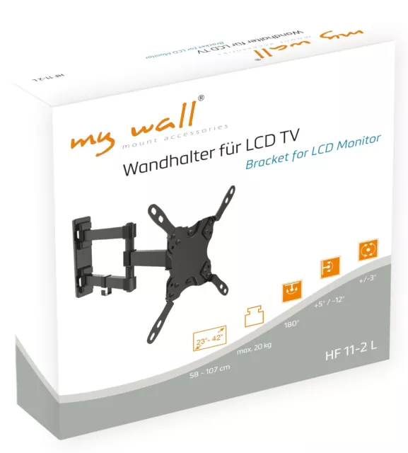 TV Wandhalter vollbeweglich 23 - 42 zoll LED LCD Wandhalterung 58 - 107 cm VESA 3