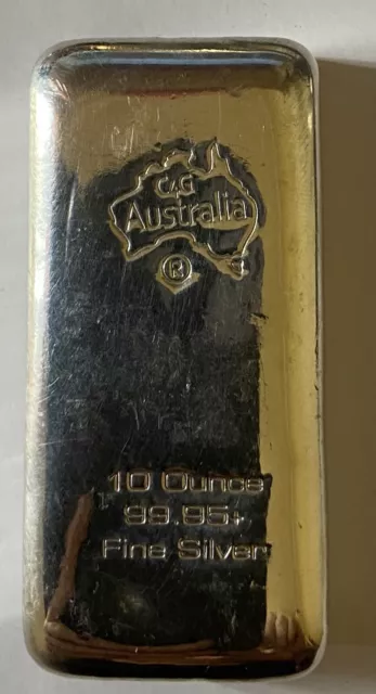 10 Oz 999.5 Fine Silver Bullion C4G Mint Certified New Ingot Bar