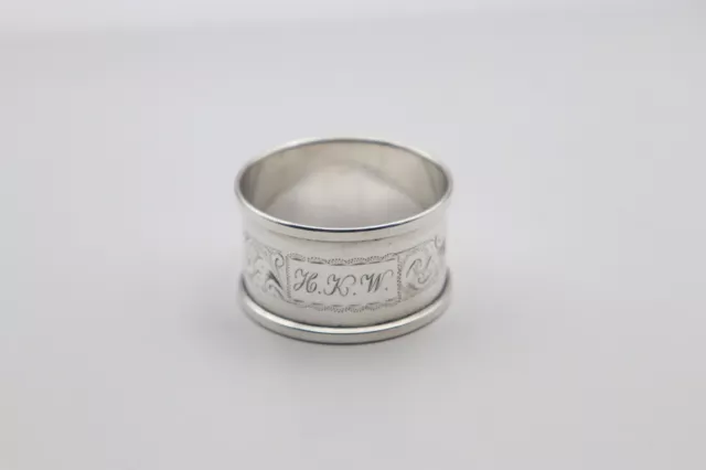 Vintage Sterling Silver Napkin Ring Hallmarked Birmingham 1974