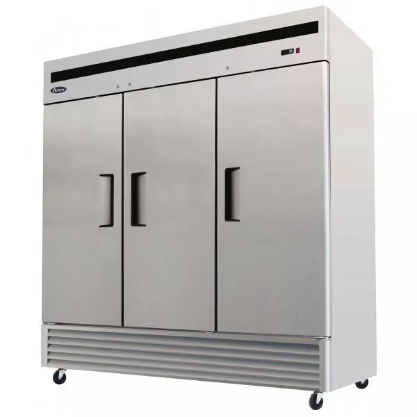 NEW 3 Door 82 Refrigerator Solid Stainless Steel Reach In Atosa MBF8508GR #2216