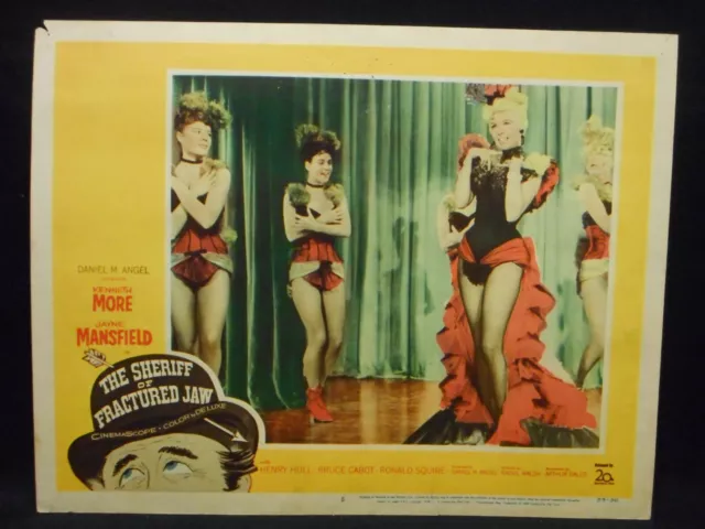 THE SHERIFF OF FRACTURED JAW 1958 Lobby Card Sexy Jayne Mansfield Burlesque