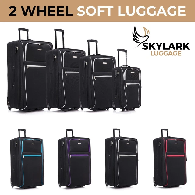 Suitcase Soft Luggage Lightweight 2 Wheel Travel Cabin, M, L, XL 20/24/29/32"