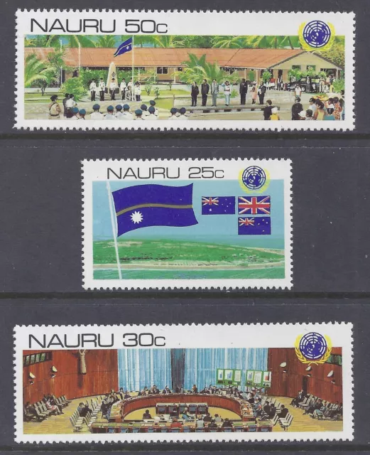 1980 Nauru United Nations Decolonisation Set Of 3 Fine Mint Mnh