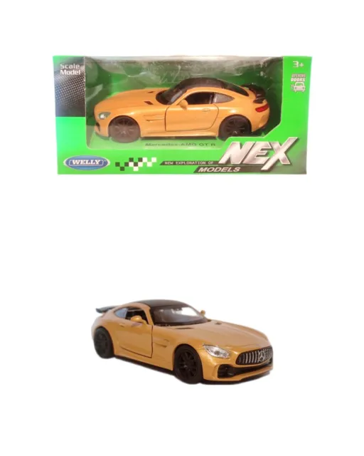 Mercedes-Amg Gt R Yellow Welly 1/34-1/39 Voiture