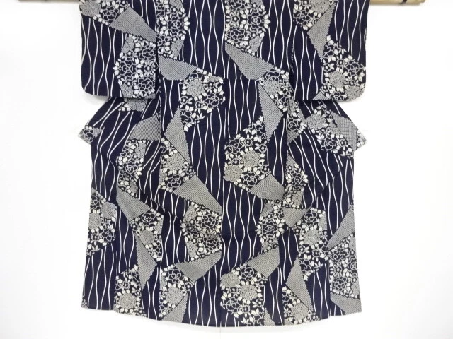41072# Japanese Kimono / Antique Yukata / Peony & Ume Blossom