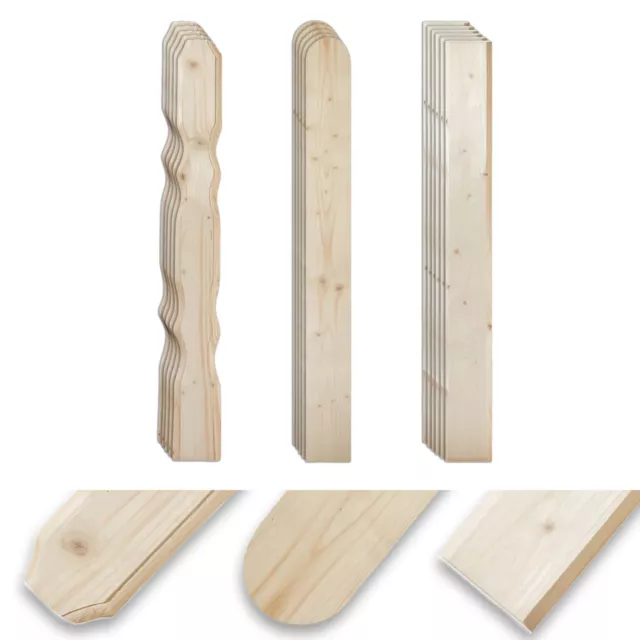 Holz Zaun Bretter Latten 88cm-95cm für DIY Balkongeländer - 5 Stück Holzlatten