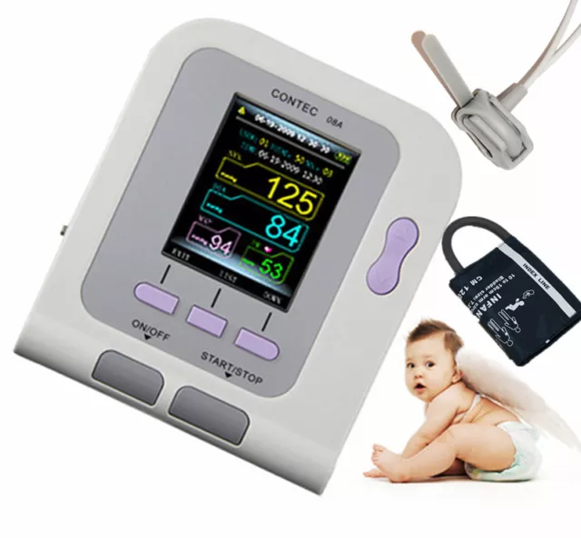 Digital Blood Pressure Monitor for infant use,NIBP,SPO2,Software CONTEC08A