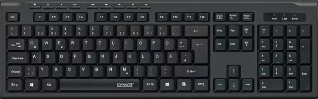 Schwaiger USB Mechanical PC Keyboard Wired, Qwertz-Layout