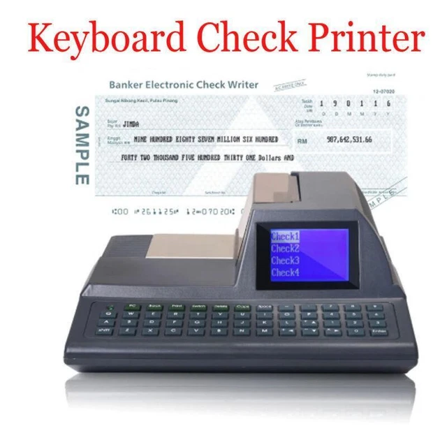 KEYBOARD CHECK PRINTER English Electronic Bank Counter Check Printer