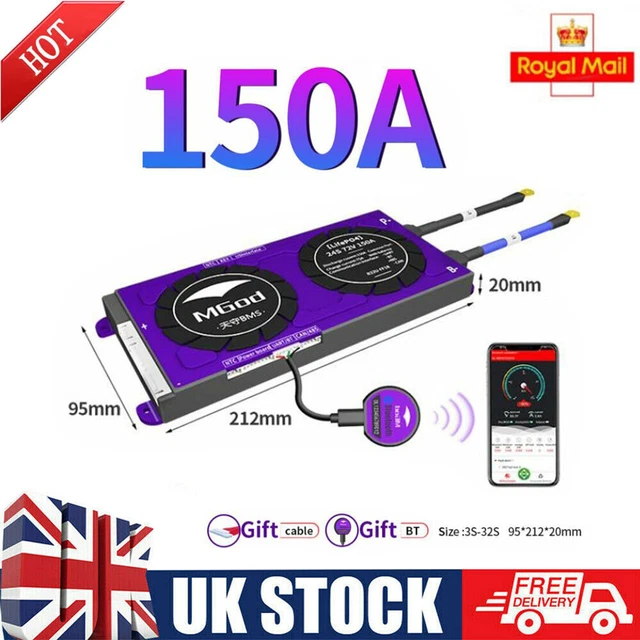 LIFEPO4 8S 24V 150A Smart BMS Battery Board Common Port with Balance BT ...