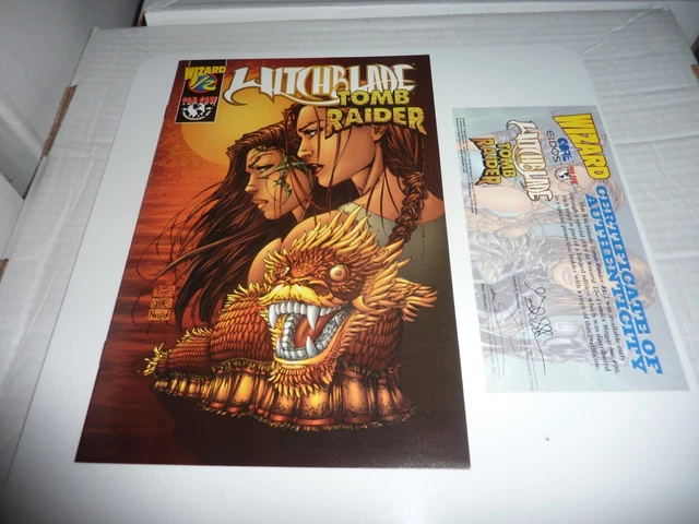 WITCHBLADE TOMB RAIDER Wizard 1/2 IMAGE TOP COW 2000 Turner Variant W/COA VF