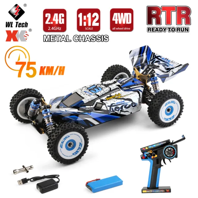 WLtoys 124017 1:12 2.4GH 4WD RC Car 75km/h Speed Off-Road RTR Metal Chassis Y4V2