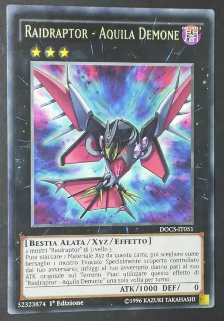 RAIDRAPTOR AQUILA DEMONE Rara in Italiano DOCS-IT051 YUGIOH