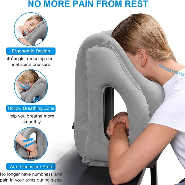Inflatable Travel Portable Pillow Airplanes,Cars,Buses,Trains,Office,Camping New