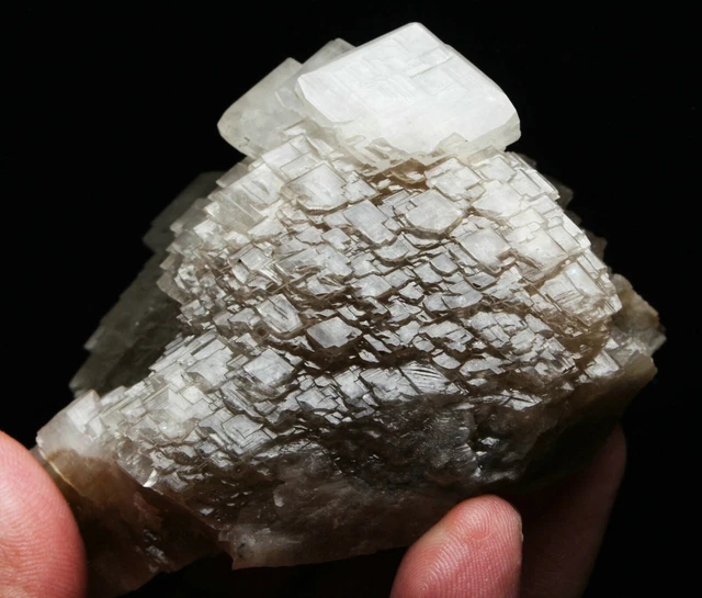 New find Rare Beauty White ladder-like Calcite Crystal Mineral Specimen