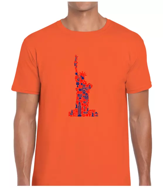 Lady Liberty Mens T Shirt Cool American Usa Statue Of Liberty Design Cool Top